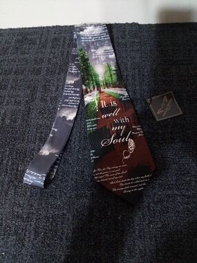 Scenic 'It is well with my Soul' Printed Necktie